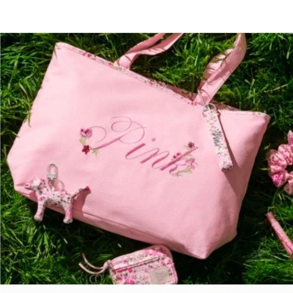 Victoria's Secret Pink Embroidered Tote - Picture 4 of 4